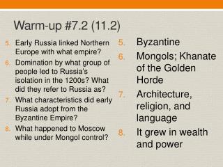 Warm-up #7.2 (11.2)