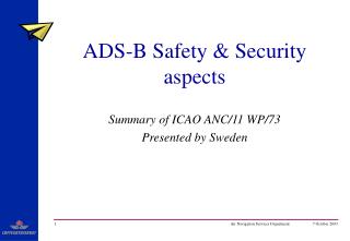 ADS-B Safety &amp; Security aspects