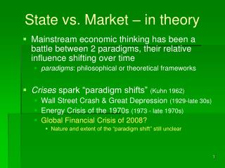 State vs. Market – in theory