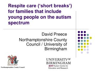 Respite care (‘short breaks’) for families that include young people on the autism spectrum