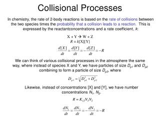 Collisional Processes