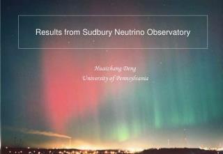 Results from Sudbury Neutrino Observatory