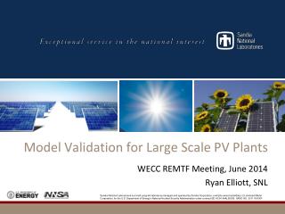 Model Validation for Large Scale PV Plants