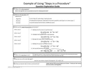 Example of Using “Steps in a Procedure”