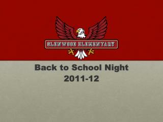 Back to School Night 2011-12