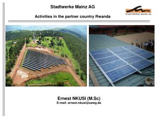 Stadtwerke Mainz AG Activities in the partner country Rwanda