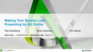 Making Your Session Last: Presenting for AU Online