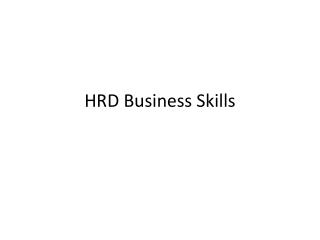 HRD Business Skills