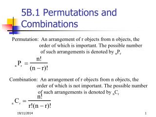 5B.1 Permutations and Combinations
