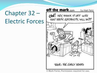 Chapter 32 – Electric Forces