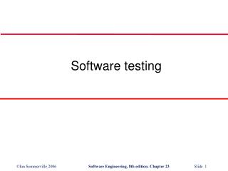 Software testing