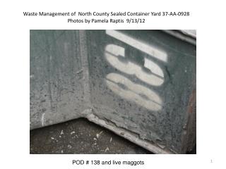 Waste Management of North County Sealed Container Yard 37-AA-0928