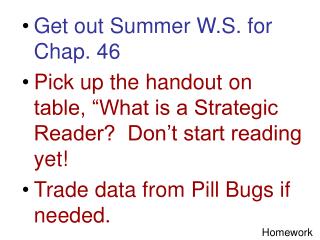 Get out Summer W.S. for Chap. 46