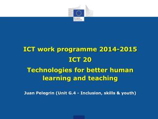 ICT work programme 2014-2015 ICT 20