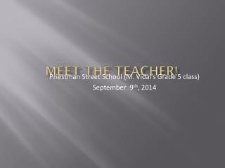 Meet the Teacher!