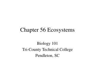 Chapter 56 Ecosystems