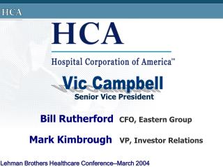 Lehman Brothers Healthcare Conference—March 2004
