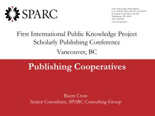 Publishing Cooperatives