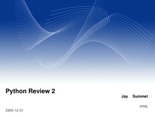 Python Review 2