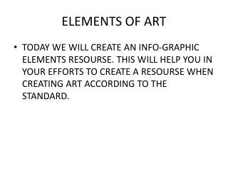 ELEMENTS OF ART