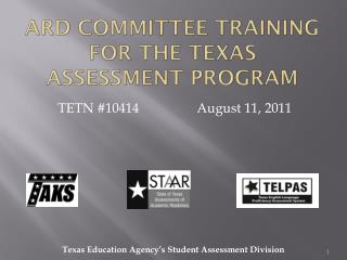 ARD Committee Training for the Texas Assessment Program