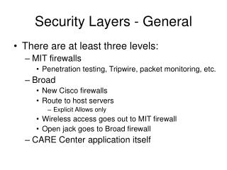 Security Layers - General