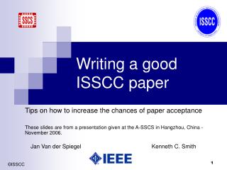 Writing a good ISSCC paper