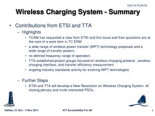 Wireless Charging System - Summary