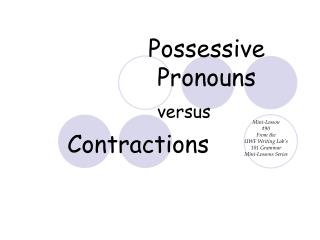 Possessive Pronouns