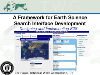 A Framework for Earth Science Search Interface Development