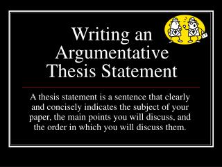 Writing an Argumentative Thesis Statement