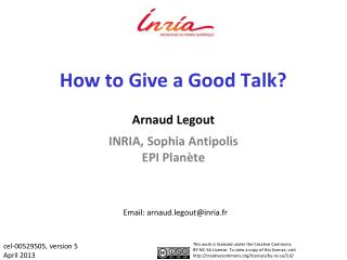 How to Give a Good Talk?