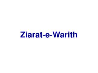 Ziarat-e-Warith