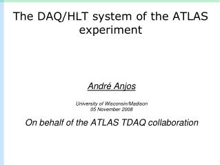 The DAQ/HLT system of the ATLAS experiment