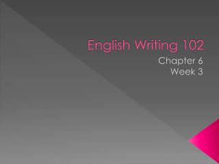 English Writing 102