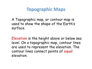 Topographic Maps