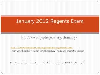 January 2012 Regents Exam