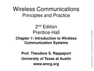 Wireless Communications Principles and Practice 2 nd Edition Prentice-Hall
