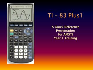 TI – 83 Plus 1