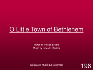 O Little Town of Bethlehem