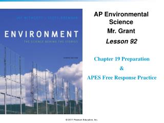 AP Environmental Science Mr. Grant Lesson 92