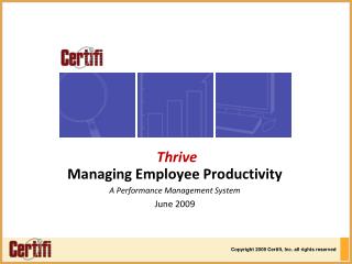 Managing Employee Productivity A Performance Management System June 2009