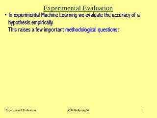 Experimental Evaluation