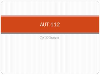 AUT 112