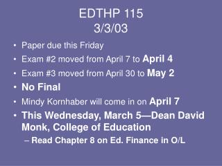 EDTHP 115 3/3/03