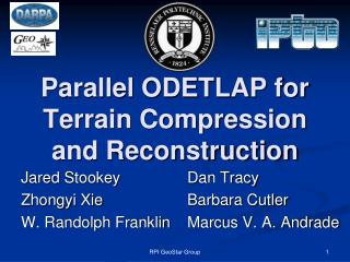 Parallel ODETLAP for Terrain Compression and Reconstruction