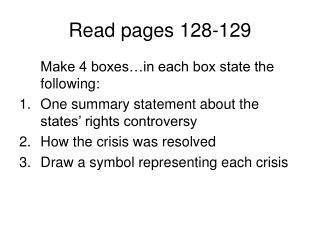 Read pages 128-129