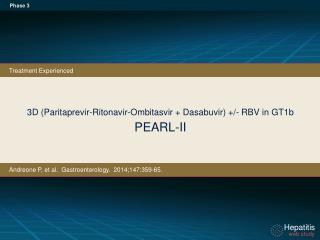 3D (Paritaprevir-Ritonavir- Ombitasvir + Dasabuvir) +/- RBV in GT1b PEARL-II