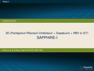 3D (Paritaprevir-Ritonavir-Ombitasvir + Dasabuvir) + RBV in GT1 SAPPHIRE-I