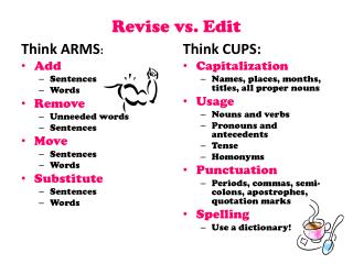 Revise vs. Edit